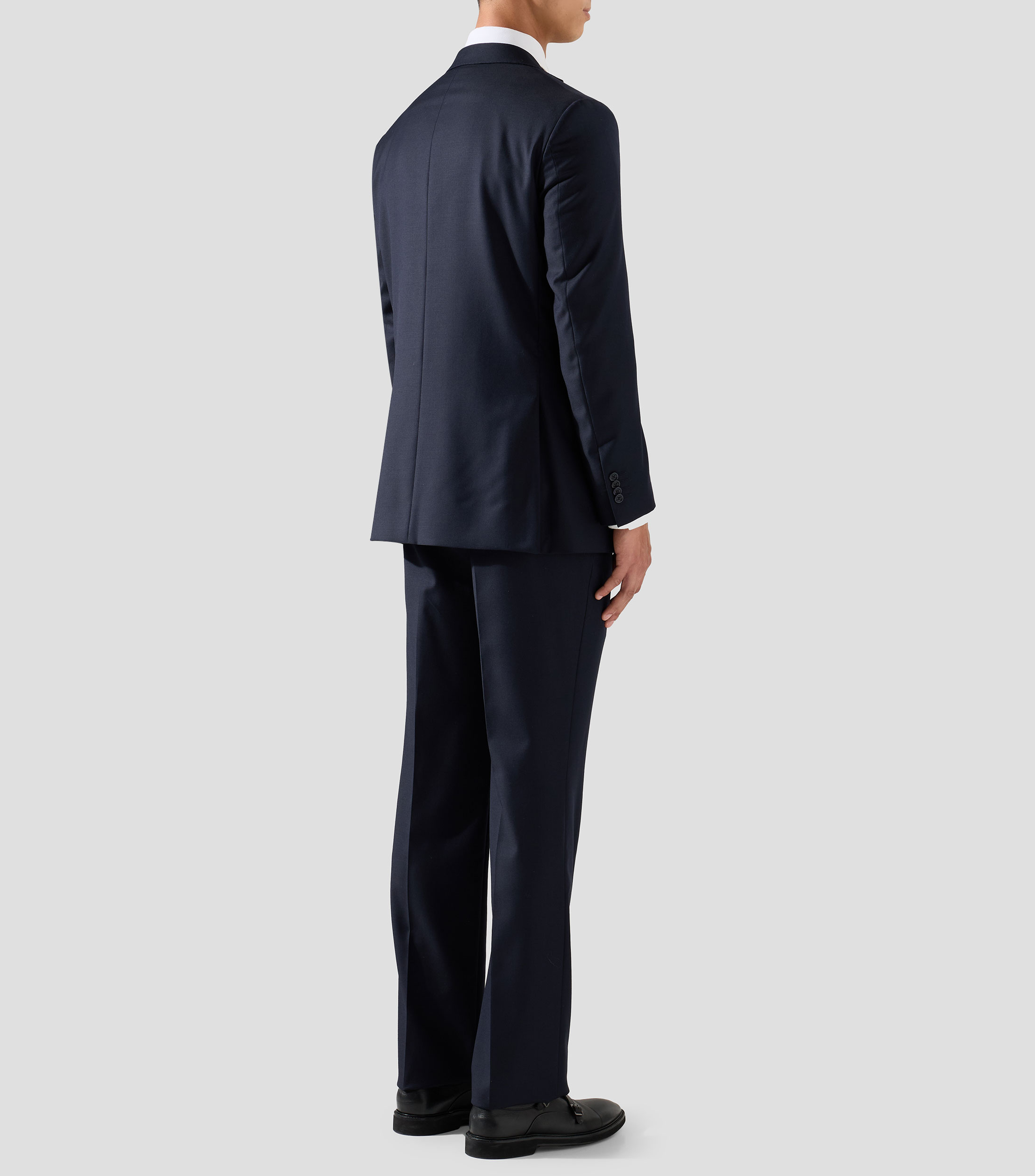 Traje de lana corte slim diseño sólido Hombre